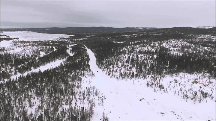 Phantom 4 Chasing Snowmobile