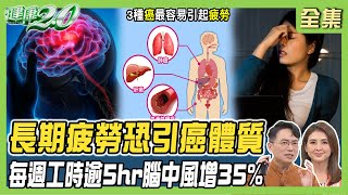 別硬撐每周工時逾5hr 腦中風率增35%長期疲倦當心癌症引惡性體質健康2.0 20240512【完整版】江坤俊 韋汝 康志森 錢政弘 洪素卿 吳明珠 陸巧因@tvbshealth20