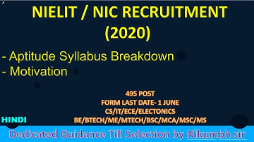 Nic Recruitment Syllabus (2020)