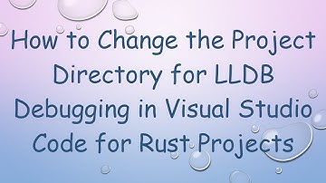 How to Change the Project Directory for LLDB Debugging in Visual Studio Code for Rust Projects