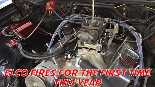 The msd digital 6 plus ignition system and the nitrous express kit installed..(almost) on the elco..
