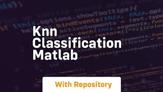 knn classification matlab