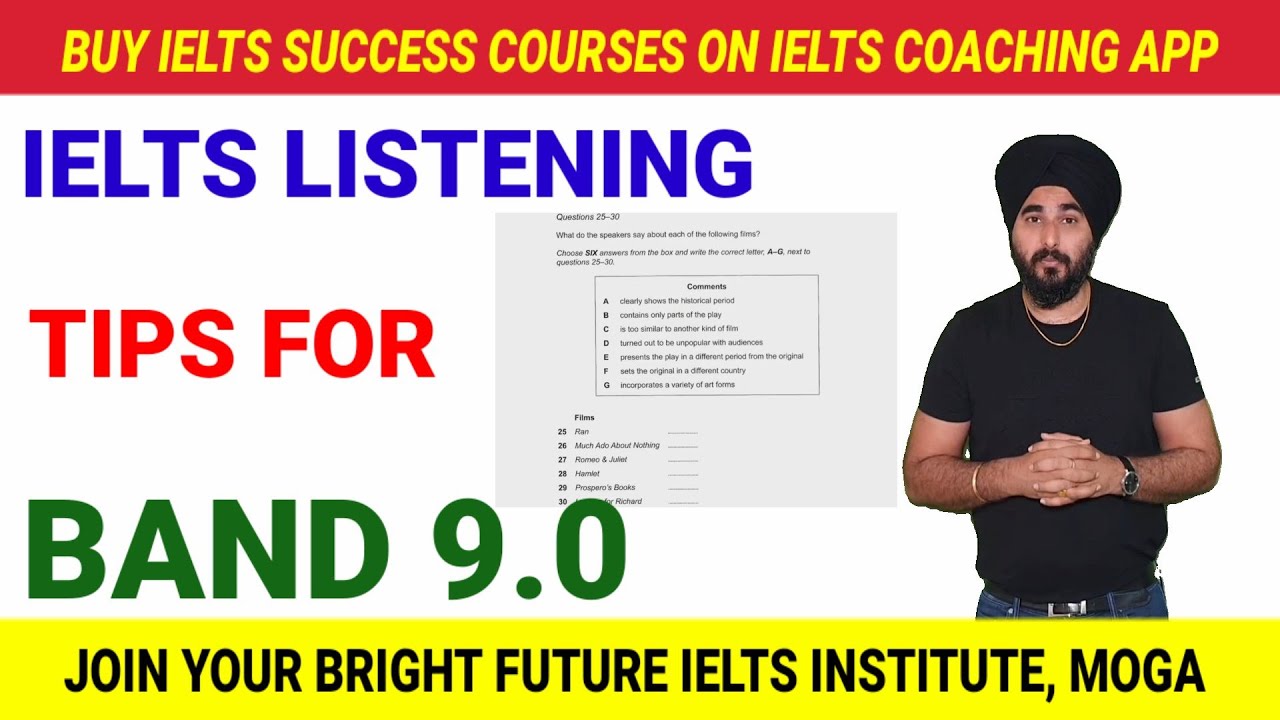 Ielts Listening Tips Band 9.0 By Raman Sir Ielts Listening Matching