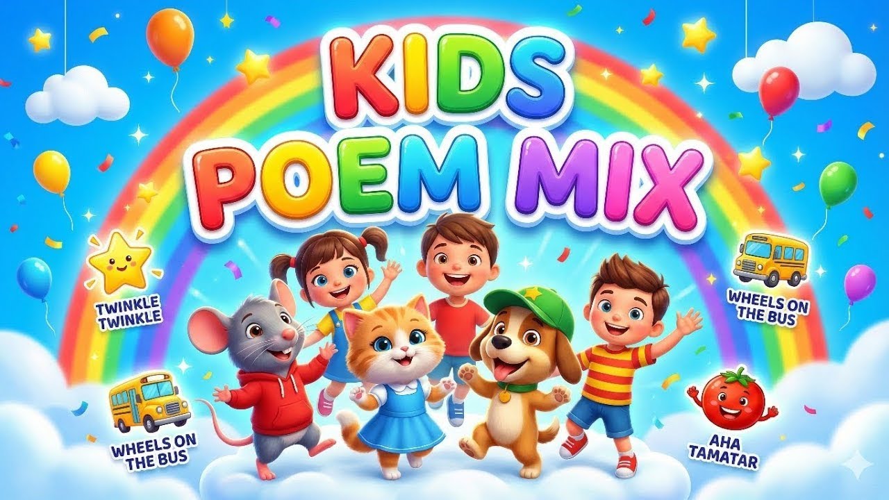 “Super Hit Kids Poem Mashup | Nursery Rhymes Mix | 3D Cartoon Animation for Kids”