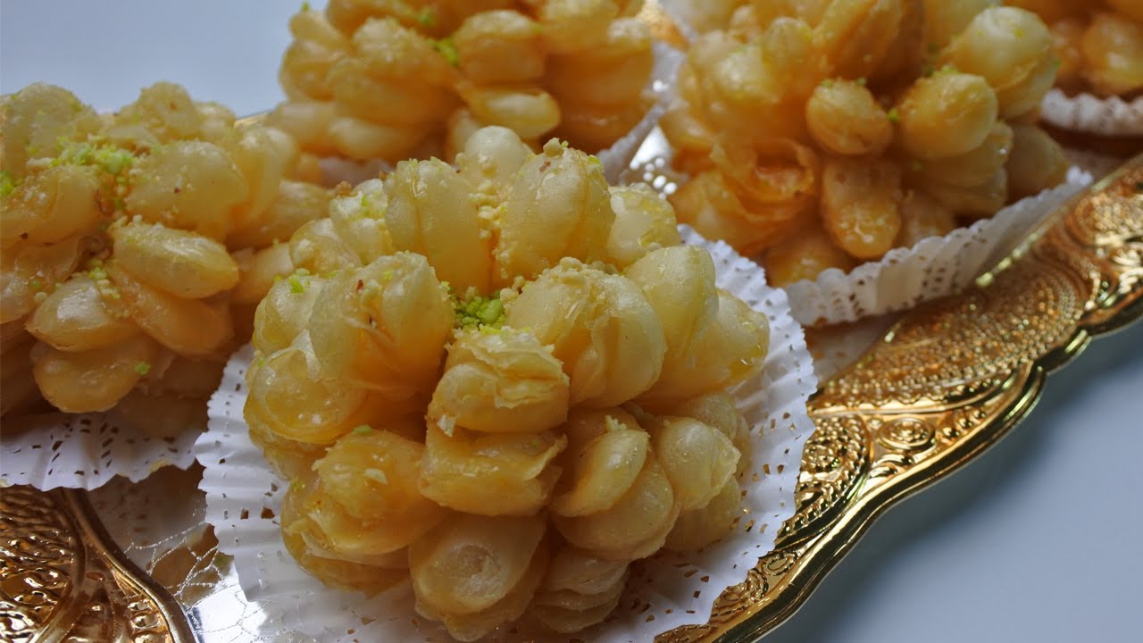 جديد قريوش الفقاعات / الوردة 2021 بدون الة بدون بيض مورق ومقرمش للاعراس والاعياد - طبخات ياسمين