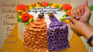 Friendship Theme Cake | Birthday Cake Design For Best Friend | Doll cake | Kitchen With Shama