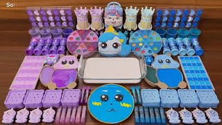 Best slime mixing moments – Purple vs blue unicorn clay _ floam 2178