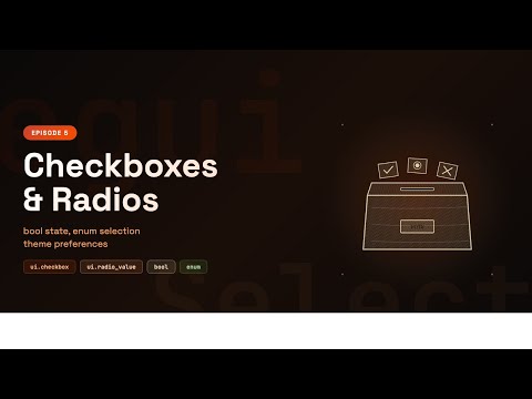 Rust egui Checkboxes & Radios — Build Theme Preferences (Ep 5)
