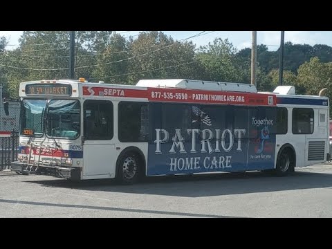 SEPTA Route 38 #8075 D40LF 2005 New Flyer - YouTube