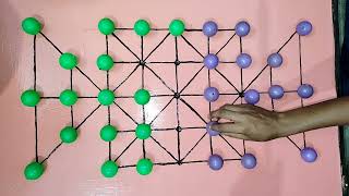 BEAD 16 SHOLO GUTI BOARD GAME | TRADITIONAL VILLAGE GAMES IN INDIA AND BANGLADESH screenshot 3