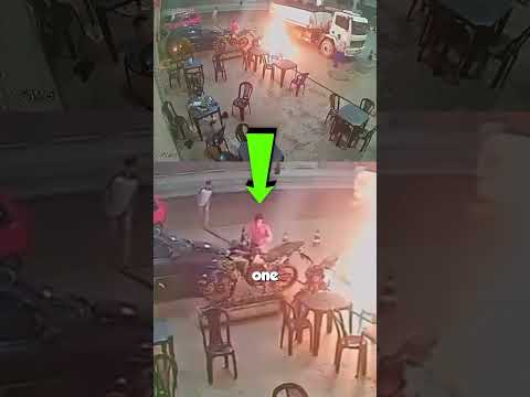 Video CCTV Captures Dangerous Gas Station Fire Started by Cigarette #shorts