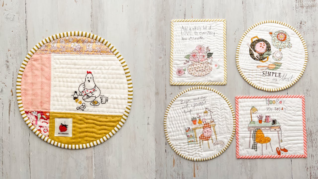 Chicken Love Trivet | Round Tea Mat | Beginners Friendly Sewing