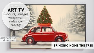 Vintage Christmas Screensaver Art Vintage Art TV Holiday Art Christmas Tree Frame Art Background