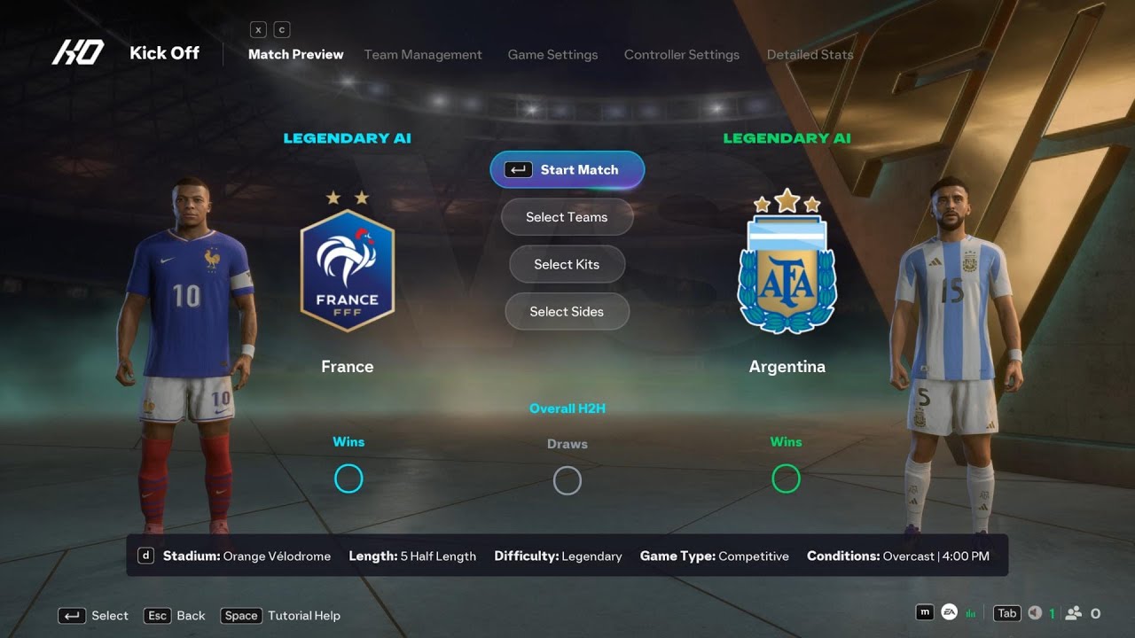 Франция против Аргентины | Международный матч | EA FC 26 | Симуляция