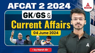 4 June Current Affairs for AFCAT 2 2024 | AFCAT GK GS | Current Affairs Today | By Harsh Sir