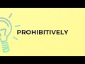 What is the meaning of the word PROHIBITIVELY?