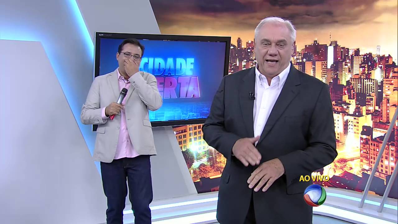 Geraldo Luis invade estúdio de Marcelo Rezende depois de cirurgia