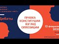 Дебаты «Правка Конституции: взгляд оппозиции»