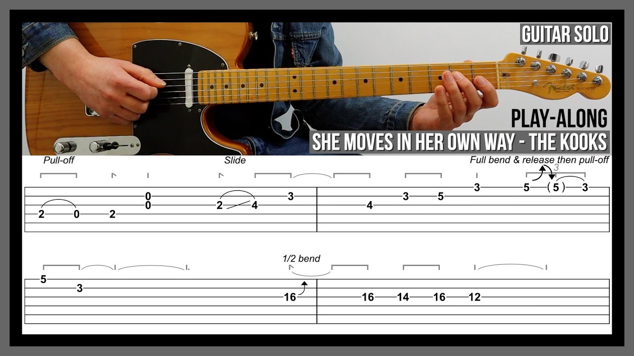 She Moves in Her Own Way (TAB) - Guitar Solo - The Kooks - YouTube