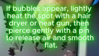 Bubble Fix Video After Installing The Decal.