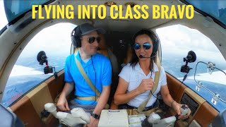 FLYING FROM SPRUCE CREEK TO ORLANDO INTERNATIONAL  CLASS BRAVO TO FLY SIM