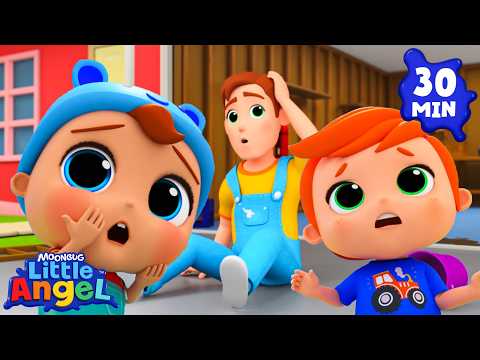 Oops, Boom Boom! Accidents Song | Little Angel Full Episode | Adventure Time: Learn & Explore