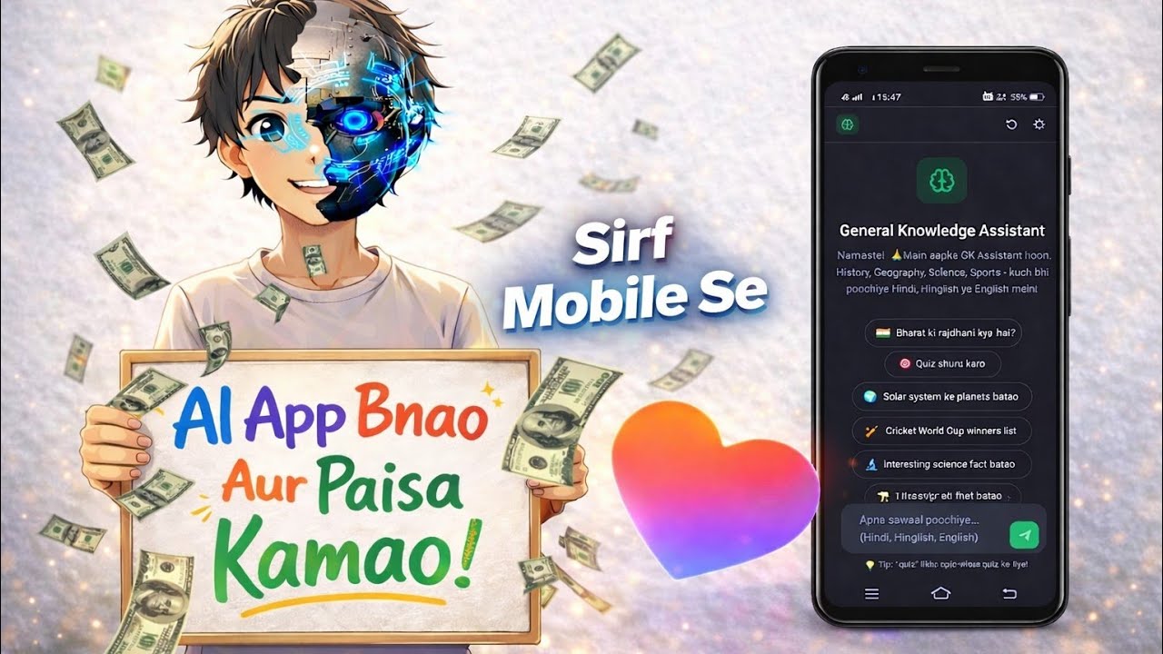 Sirf Mobile Se AI App Banao 😱 | No Coding | Free Tool | Paisa Kamane Ka Tarika