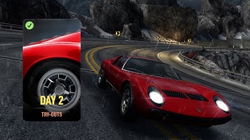 Lamborghini Miura P400SV DAY 2 NFS No Limits Proving Grounds Gameplay Walkthrough