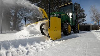 John Deere 2032R w/ 54in snow blower quick walk around and operation
