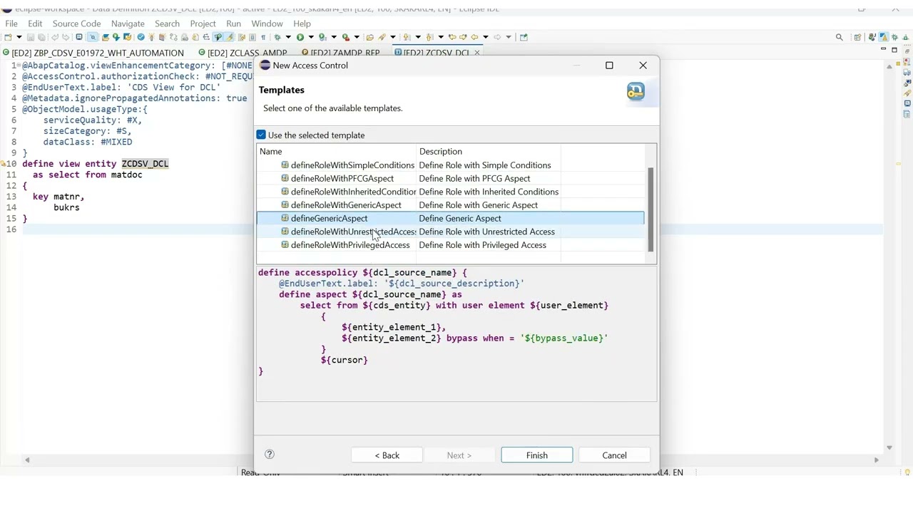 Authorization in CDS Views DCL Part48