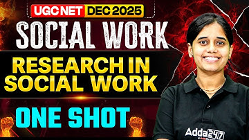 UGC NET Social Work | UGC NET Social Work Research In Social Work One Shot By Ritu Ma