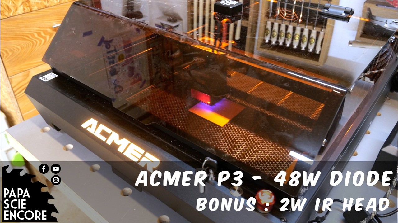 A 48W laser engraving machine !!! ACMER P3
