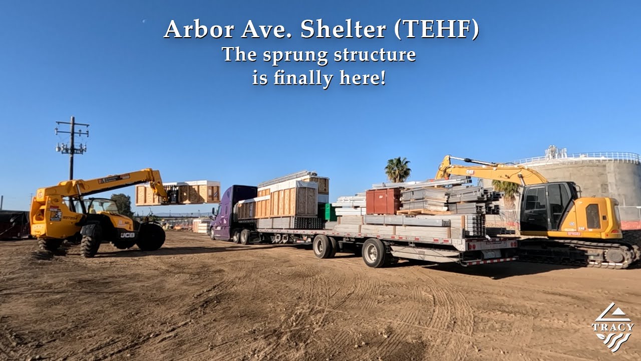Sprung Structure Arrives at Arbor Avenue Homeless Shelter!