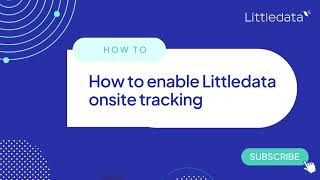 Enable Littledata Onsite Tracking