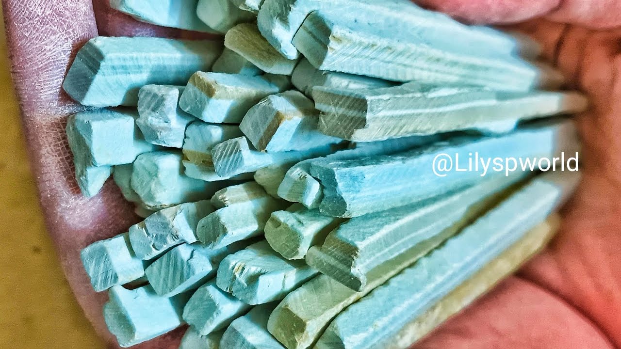 Wet Slate pencils cleaning ASMR satisfying cleaning 🤌✨ 