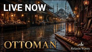 LIVE 24/7 🔴 Ottoman Bazaar Rain & Relaxing Ney Flute Music | Ancient Ambience for Sleep, Study screenshot 5
