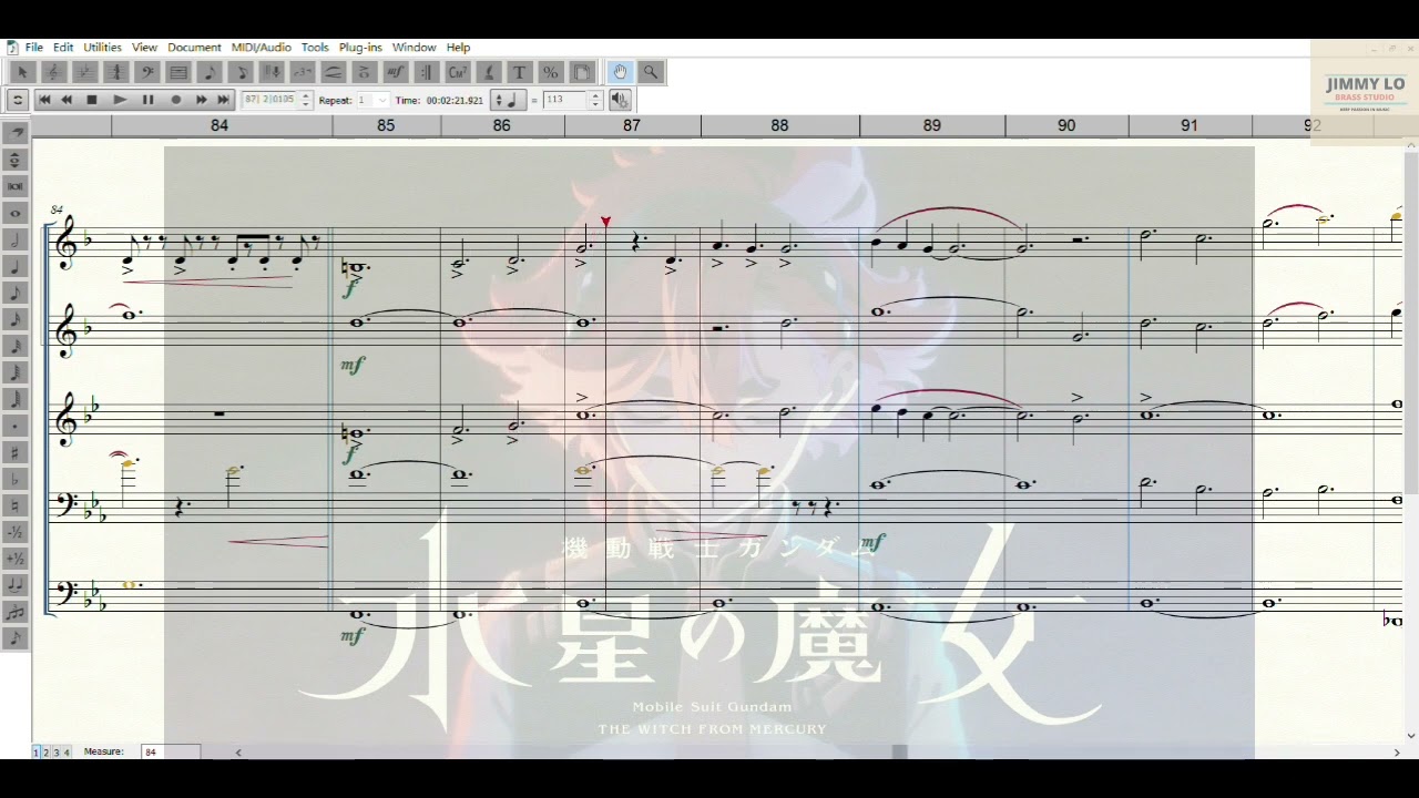 The Witch From Mercury 機動戦士ガンダム 水星の魔女 Brass quintet