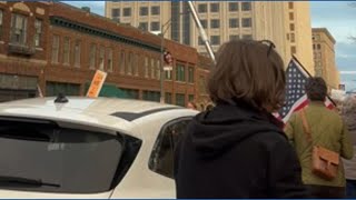 People protest ICE and rally for Renee Good in Downtown Greensboro