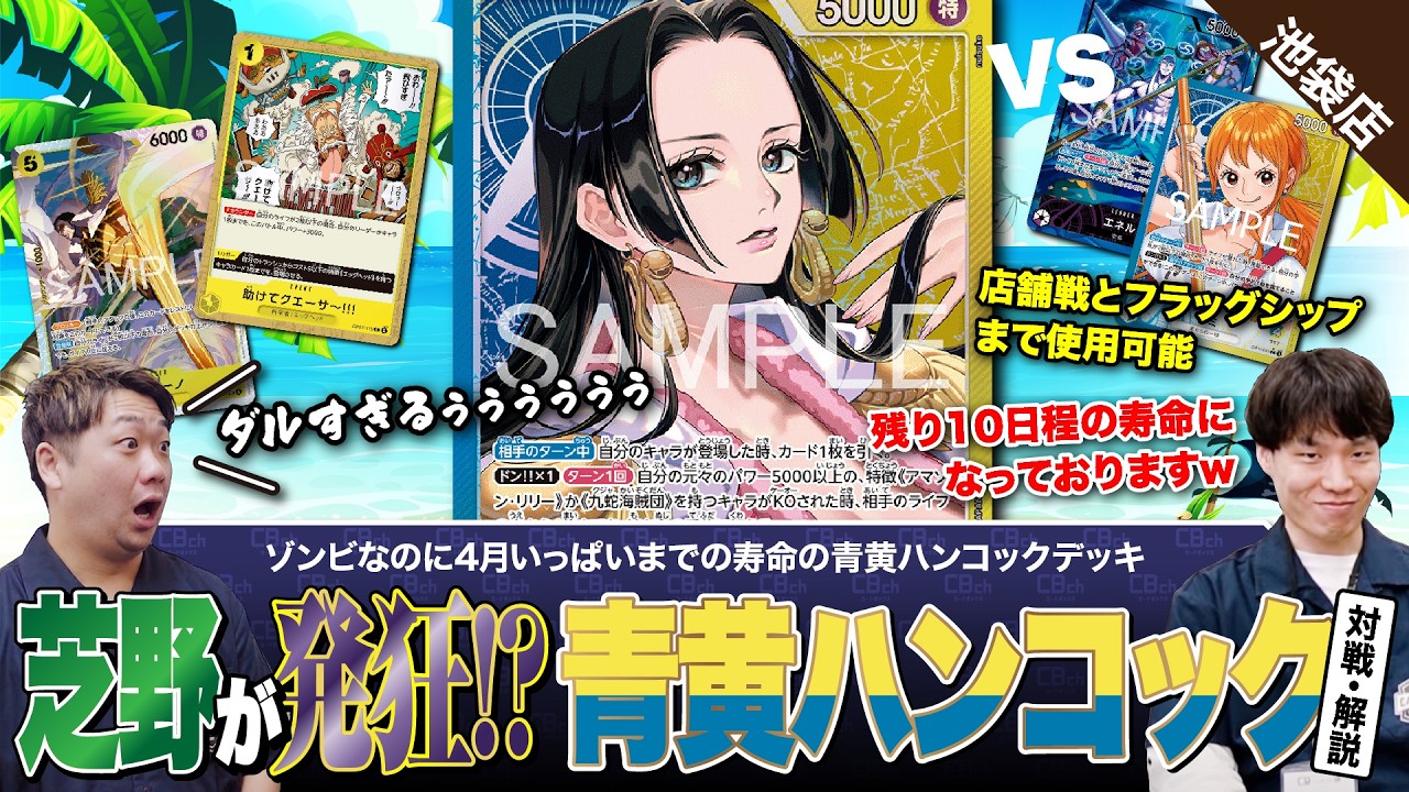 ワンピースカード】ゾンビなのに寿命がある！？青黄ハンコックvs紫