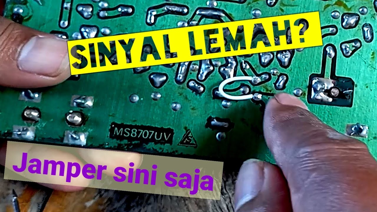 trimpot gain boster rusak di jamper saja