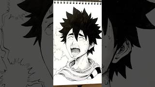 Watch me ink my manga #anime #drawing #art #animeeart #manga #shorts #howtodraw