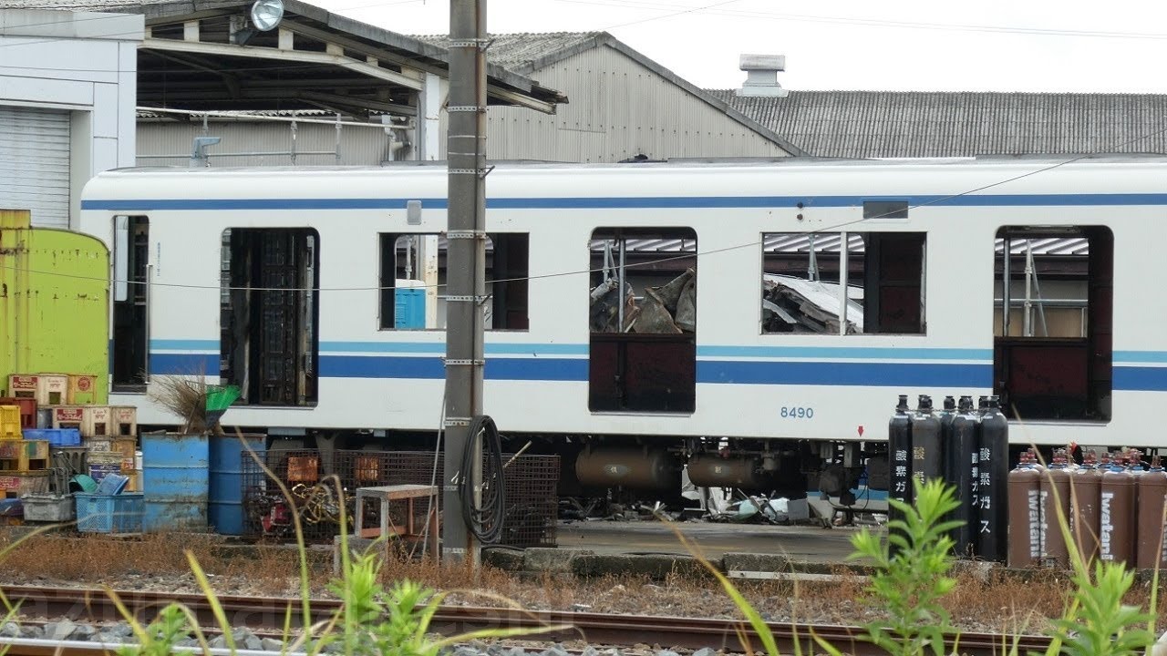 東武宇都宮線 廃車8000系 8190F 解体状況】東武鉄道 ワンマン8000系