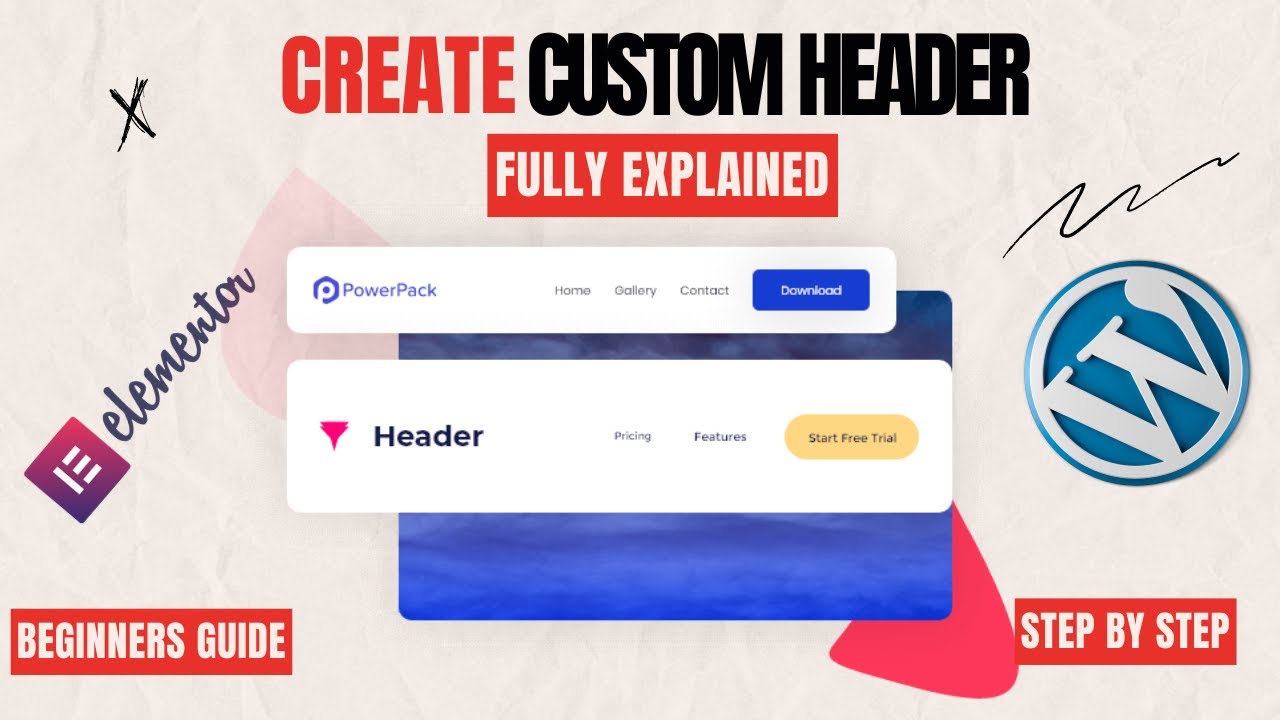 Create Basic Structure and Header in WordPress Using Elementor | Step ...