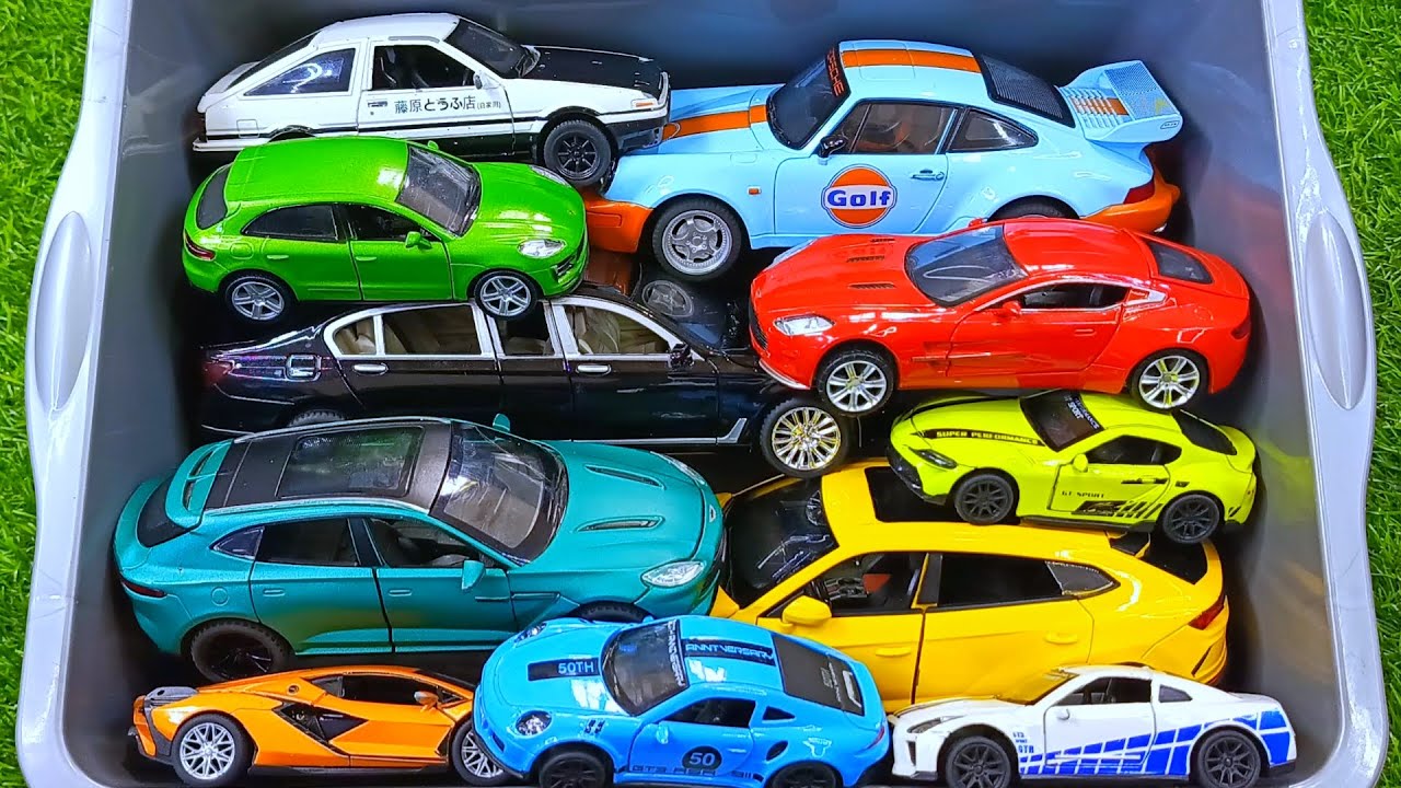 Box Full of Model Cars -Mazda Mx5, Koenigesgg Jesko, Lamborghini Scv12, Byd Yang Wang U8, Toyota Car