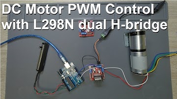 DC Motor PWM control with a potentiometer and L298N