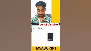 Const Variable In Javascript