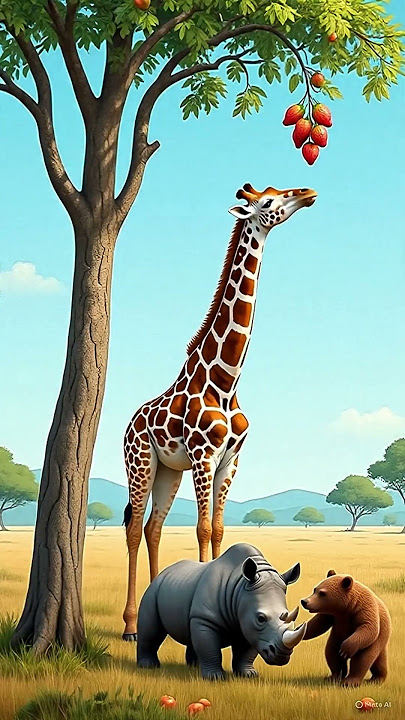 ganda giraffe bhalu#ai video YouTube viral short