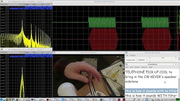 Use EMF PICKUP COIL + Gstreamer CW Audio Bandpass filter to capture audio from your CW Keyer speaker