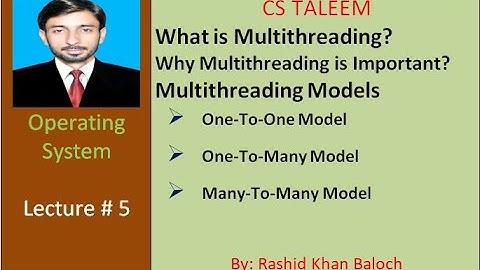 Lec-5: Multithreading Models in urdu, Operating System