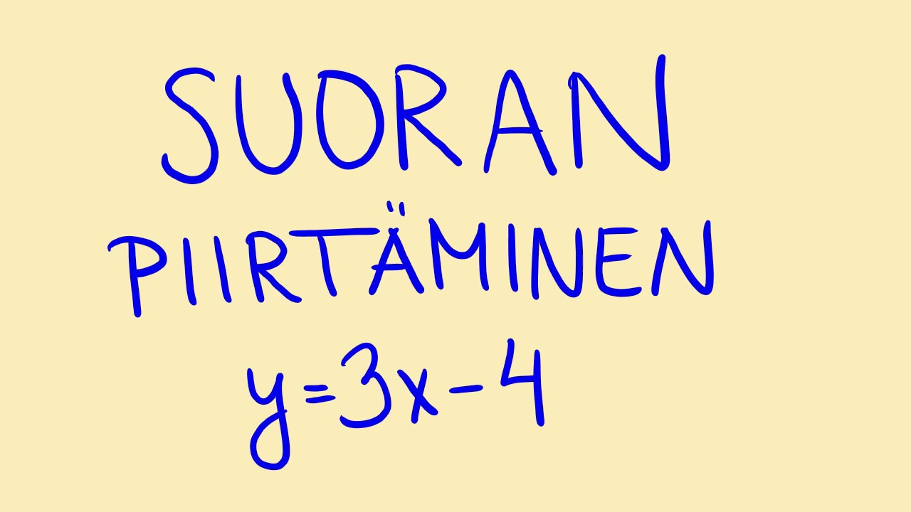 Suoran piirtäminen